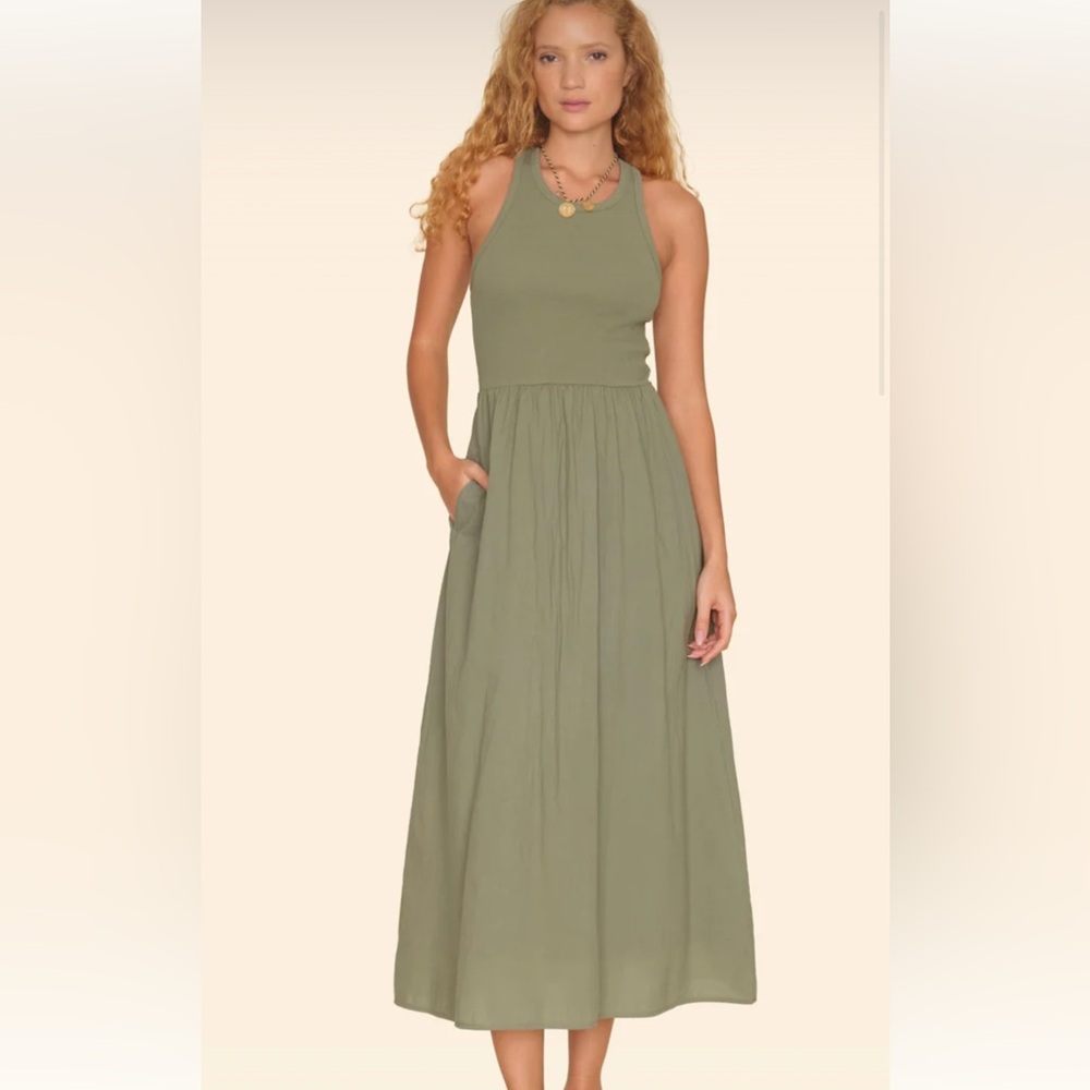 XiRENA Olive Green Racerback Maxi Dress